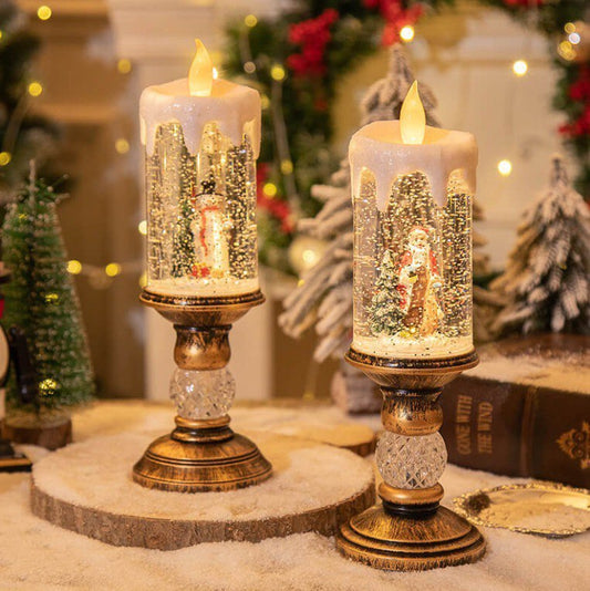 VELAS CON LUCES NAVIDEÑAS