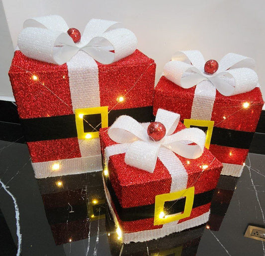 SET DE 3 CAJAS DE REGALO NAVIDEÑOS