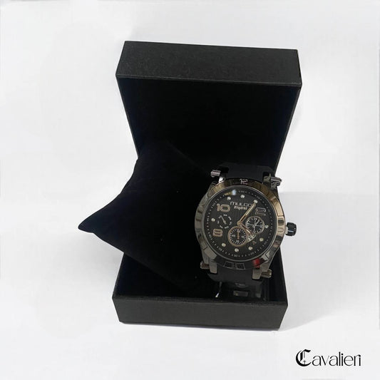 RELOJ MULCO KRIPTON - ACERO NEGRO Y GOMA