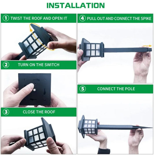 Antorchas solares x6 para exterior